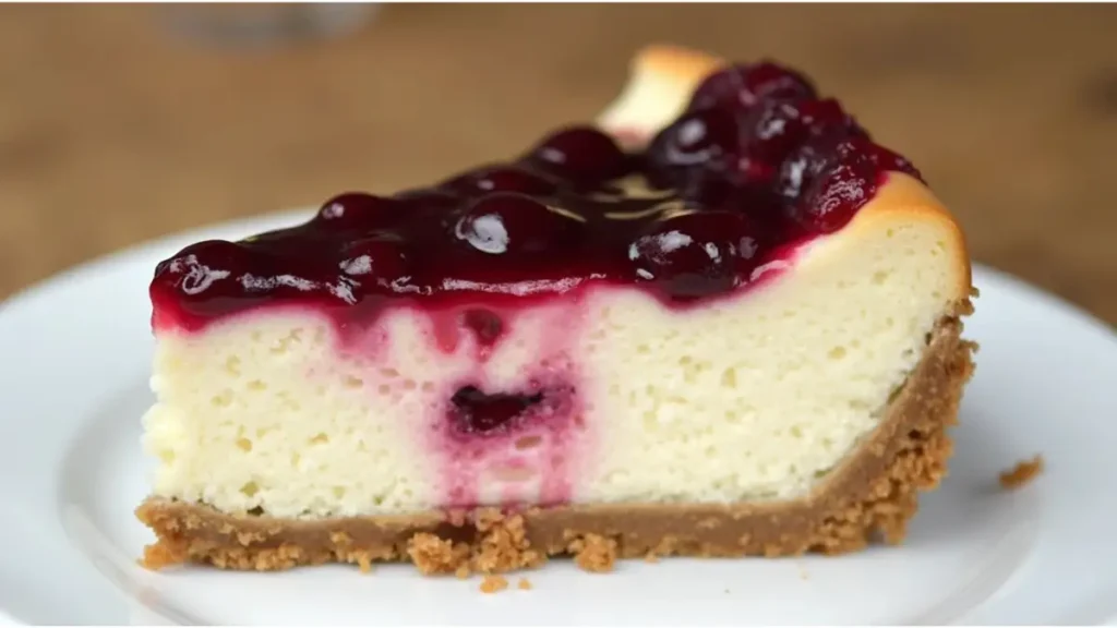 cherry cheesecake piece